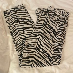Mango zebra print jeans